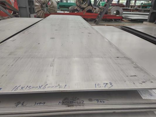 SUS304 แผ่นเพลทแบนสแตนเลส 2B พื้นผิว 4'×8' พร้อมแผ่นรีดร้อน